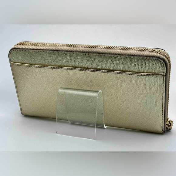 SALE - Kate Spade Gold Zip Around Wallet - Picture 2 of 9